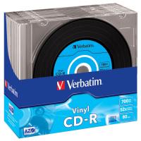 Диск CD Verbatim CD-R 700Mb 52x Slim case Vinyl AZO Фото