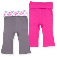 Штаны детские Luvable Friends 2 шт розовые и серые, для девочек Фото