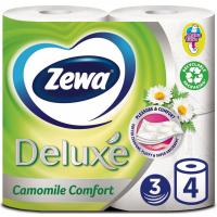 Туалетная бумага Zewa Deluxe Ромашка 3 шари 4 рулони Фото