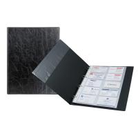 Визитница Axent 200cards, with rings, А4, black Фото