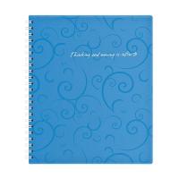 Блокнот Buromax spiral side, В5, 80sheets, Barocco, square, blue Фото