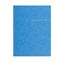 Блокнот Buromax spiral side, А4, 80sheets, Barocco, square, blue Фото