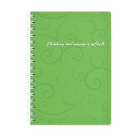 Блокнот Buromax spiral side, А6, 80sheets, Barocco, square, green Фото