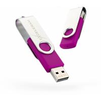 USB флеш накопичувач eXceleram 32GB P1 Series Silver/Purple USB 2.0 Фото