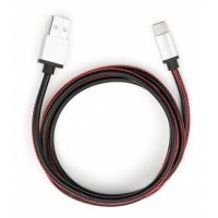 Дата кабель Vinga USB 2.0 AM to Type-C 1m pu leather black Фото