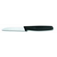 Кухонный нож Victorinox Standart 8 см, с волнистым лезвием, черный Фото
