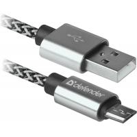 Дата кабель Defender USB 2.0 AM to Micro 5P 1.0m USB08-03T PRO white Фото