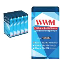 Стрічка до принтерів WWM 11мм х 12м HD л. Black*5шт Фото