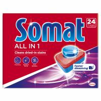 Таблетки для посудомоечных машин Somat All in 1 24 шт Фото