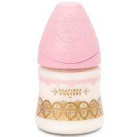Бутылочка для кормления Suavinex Couture, 150 мл, 0+ розовая Фото