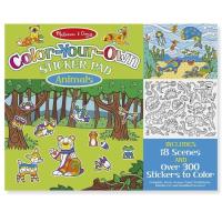 Набор для творчества Melissa&Doug Альбом с раскрасками и наклейками Животные Фото