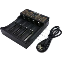 Зарядний пристрій для акумуляторів Liitokala 4 Slots, LCD дисплей, Li-ion/Ni-MH/Ni-Cd/AA/ААA/AA Фото