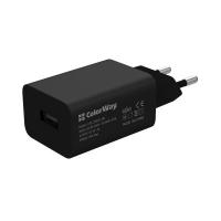 Зарядний пристрій ColorWay 1USB AUTO ID 2A (10W) black Фото