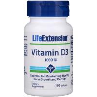 Витамин Life Extension Витамин D3, Vitamin D3, 25 мкг (1000 МЕ), 90 геле Фото