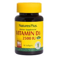 Вітамін Natures Plus Витамин D3, 2500 МЕ, Nature's Plus, 90 гелевых кап Фото