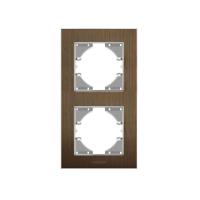 Рамка Videx BINERA шоколадний алюміній 2 пости Фото