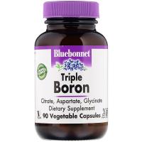 Мінерали Bluebonnet Nutrition Тройной бор 3мг, Triple Boron, 90 вегетарианских Фото