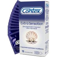 Презервативи Contex Extra Sensation з крупними крапками та ребрами 12 Фото