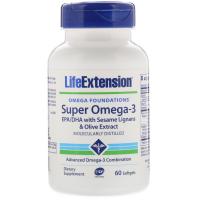 Жирні кислоти Life Extension Супер Омега-3, Omega Foundations, Super Omega-3, Фото