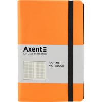 Блокнот Axent Partner Soft, 125х195, 96л, клет, оранжевый Фото