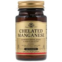 Минералы Solgar Марганець, Chelated Manganese, 100 таблеток Фото