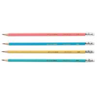 Карандаш графитный Buromax Pastel HB с резинкой ассорти Фото