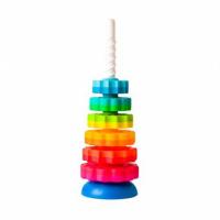 Развивающая игрушка Fat Brain Toys Пирамидка винтовая тактильная SpinAgain Фото