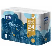 Туалетний папір Grite Blossom 3 слоя 24 рулона Фото