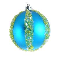 Ялинкова іграшка YES! Fun Лагуна куля блакитна 8 см Фото