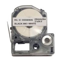 Лента для принтера этикеток UKRMARK RL-E-K6WBN-BK/WT, аналог LK6WBN. 24 мм х 9 м Фото