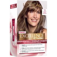 Краска для волос L'Oreal Paris Excellence 7.1 Русый пепельный Фото