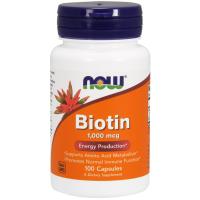 Витамин Now Foods Биотин (В7) 1000мкг, 100 капсул Фото