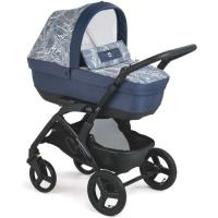 Коляска Cam 3 в 1 Dinamico Smart Синяя с узором Фото