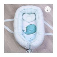 Кокон для новорожденных Верес Menthol whale Фото