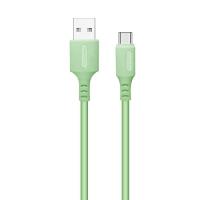 Дата кабель ColorWay USB 2.0 AM to USB-C 1.0m soft silicone green Фото