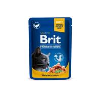 Вологий корм для кішок Brit Premium Cat Pouches with Salmon&Trout 100 г Фото