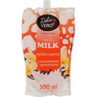 Рідке мило Dolce Vero Vanilla Milk з молочними протеїнами дой-пак 500 мл Фото