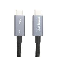 Дата кабель PowerPlant USB-C to USB-C 2.0m Thunderbolt 3 40Gbps, 100W, 20 Фото