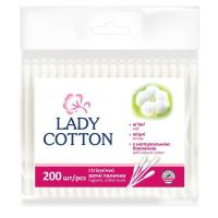 Ватные палочки Lady Cotton в полиэтиленовом пакете 200 шт. Фото