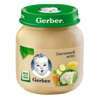 Детское пюре Gerber овощной микс 130г Фото