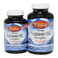 Жирные кислоты Carlson Лососевый Жир, Salmon Oil Complete, 120+60 желати Фото