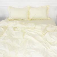 Постільна білизна MirSon Satin Stripe 30-0002 Soft Yellow 160х220 полуторни Фото