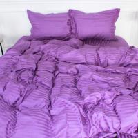Постільна білизна MirSon SatinStripe 30-0009Purple 175х210 Двоспальний Фото