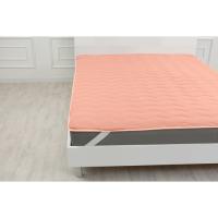 Наматрасник MirSon №1762 Eco Light Coral Тенсель Modal на резинке по Фото