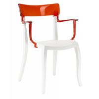 Кухонный стул PAPATYA ГЕРА-К (Hera-k) біле 01, верх прозоро-червоний 29 Фото
