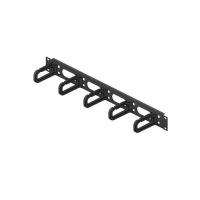 Кабельний організатор Conteg 19" 1U 40х80 скоби RAL9005 Фото