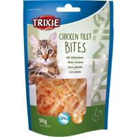 Лакомство для котов Trixie Premio Chicken Filet Bites филе куриное сушеное 50 Фото