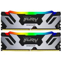 Модуль пам'яті для комп'ютера Kingston Fury (ex.HyperX) DDR5 32GB (2x16GB) 6400 MHz Renegade Silver RGB Фото