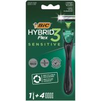 Бритва Bic Flex 3 Hybrid Sensitive с 4 сменными картриджами Фото
