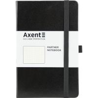 Книга записна Axent Partner, 125x195 мм, 96 аркушів, крапка, чорна Фото